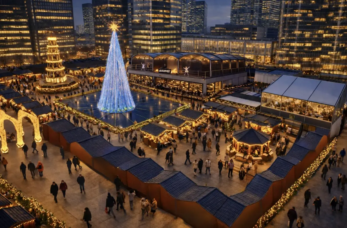 Le Marché de Noël de Paris La Défense s'agrandit cette année, avec une nouvelle zone : Le Sommet