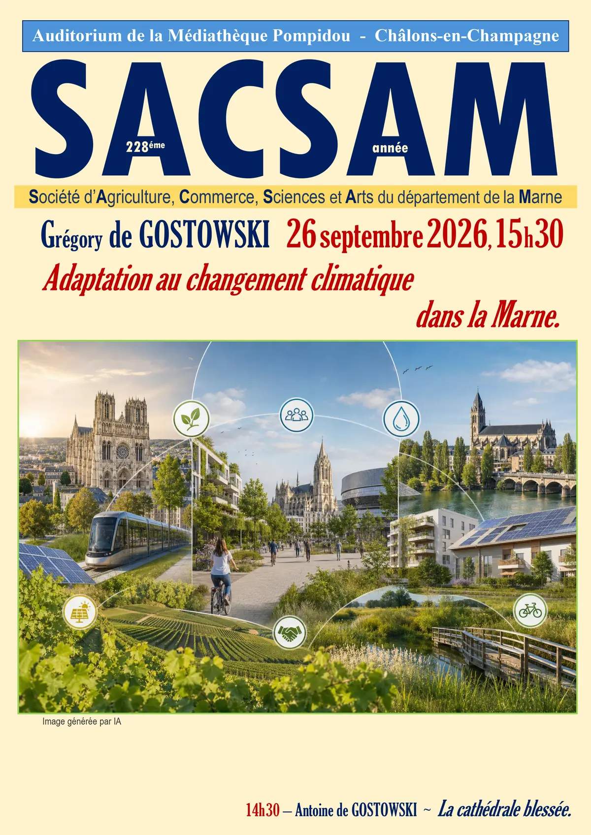 Conférence sur l'adaptation au changement climatique à Châlons-en-Champagne