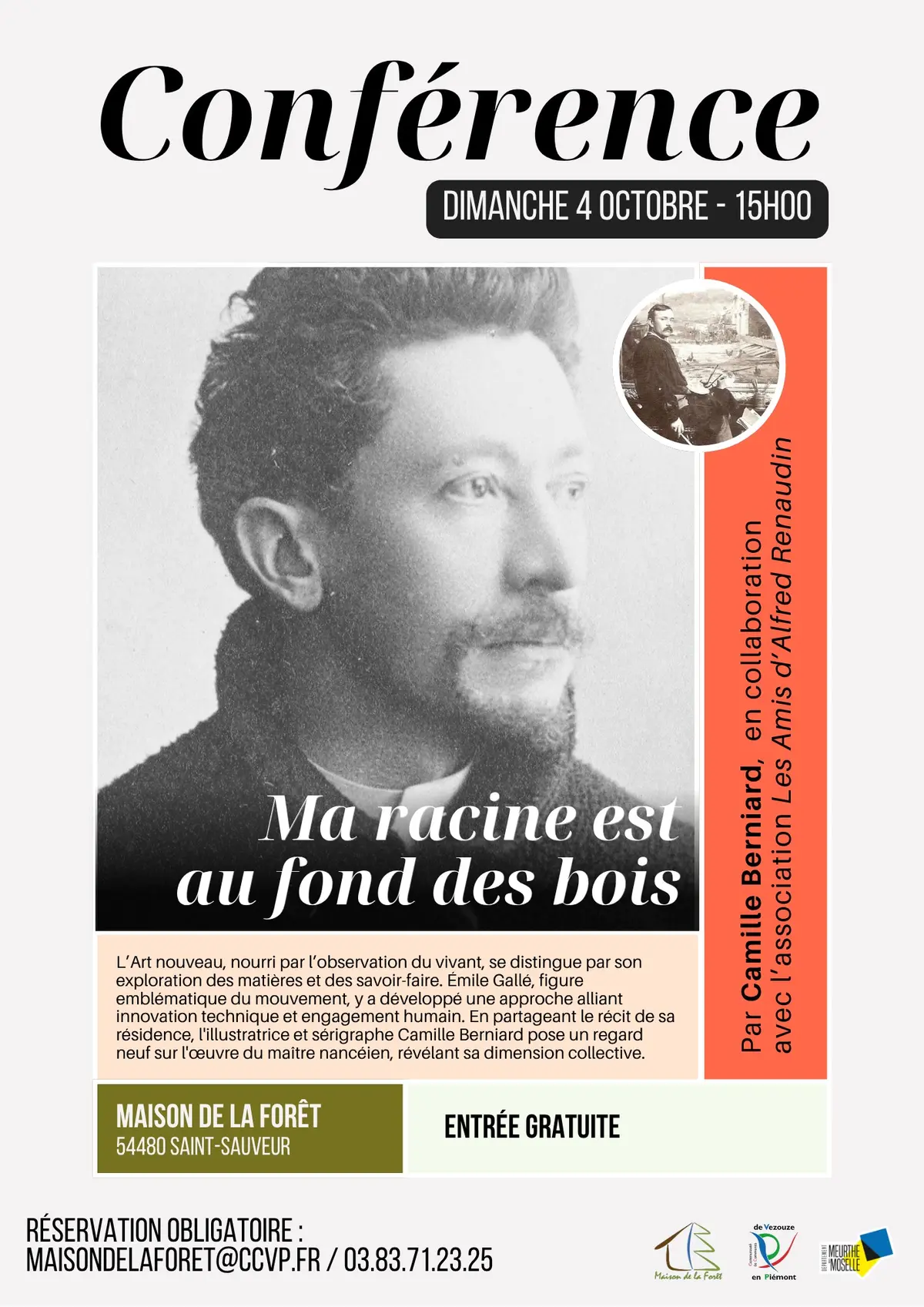 Conférence sur Émile Gallé à la Maison de la Forêt de Saint-Sauveur