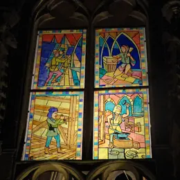Exposition de vitraux peints à la Maison du Pèlerin d'Avioth