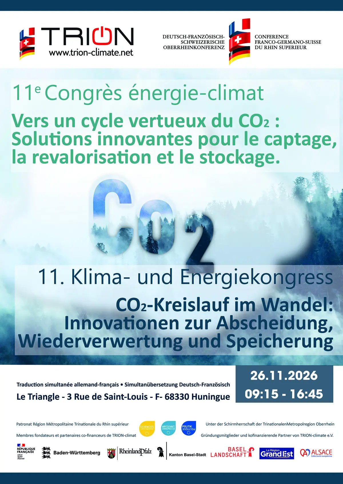 11e Congrès énergie-climat de la Conférence du Rhin Supérieur à Huningue