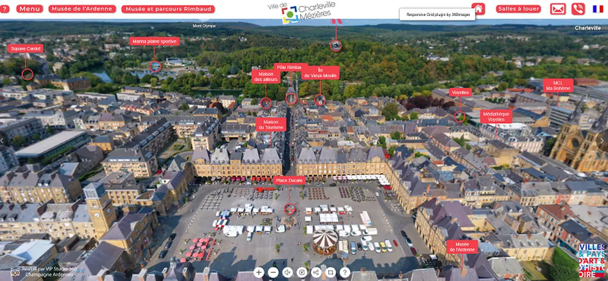 Visite virtuelle de Charleville-Mézières : explorez la ville à 360°