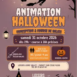 Course de balais pour Halloween à Loisirs Loire Valley, à Valloire-sur-Cisse