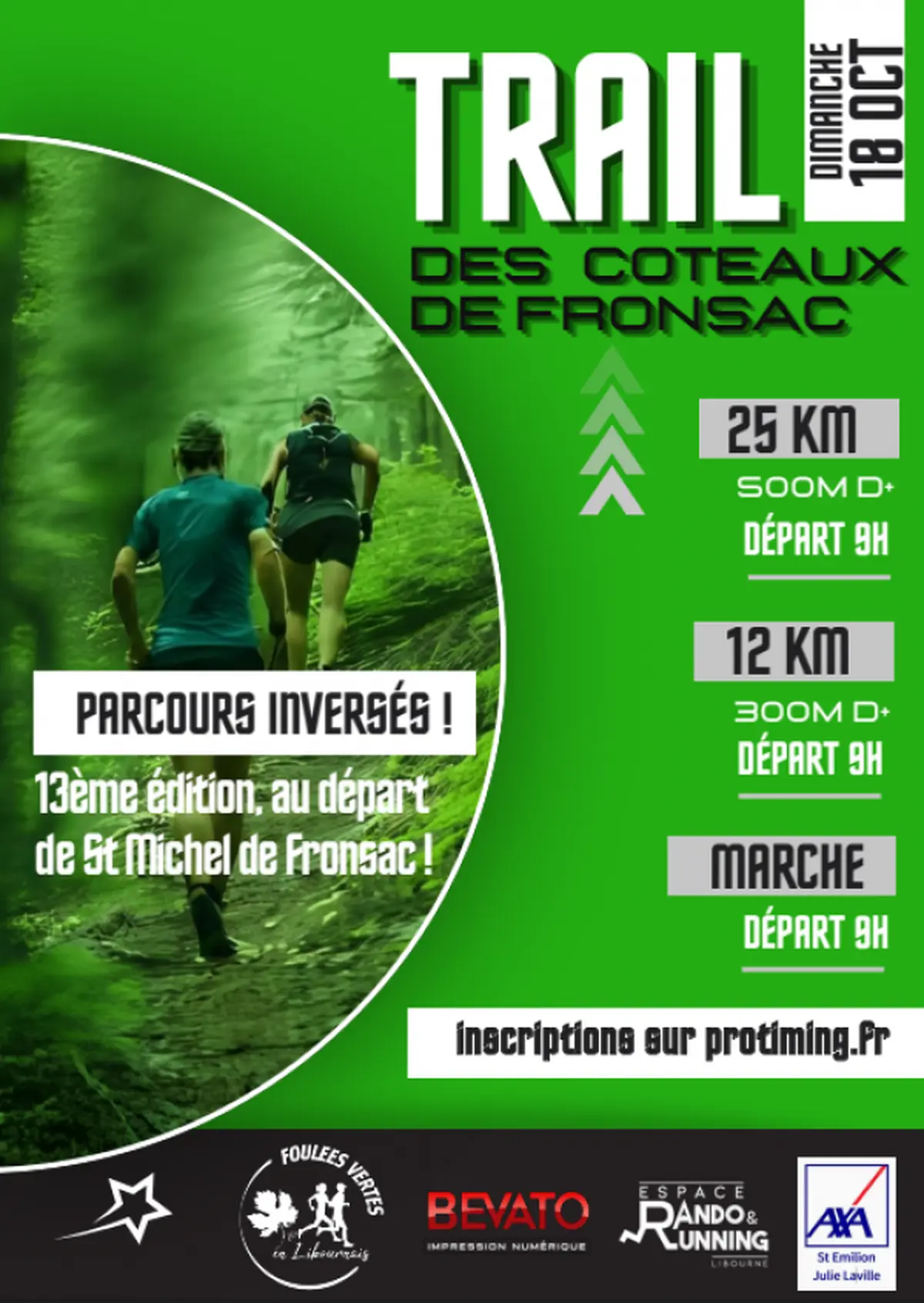 Trail des Coteaux de Fronsac à Saint-Michel-de-Fronsac