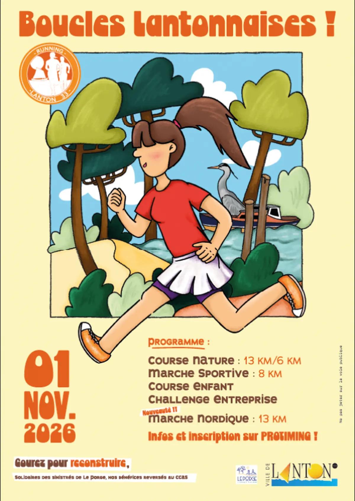 Les Boucles Lantonnaises : course nature et marche à Lanton