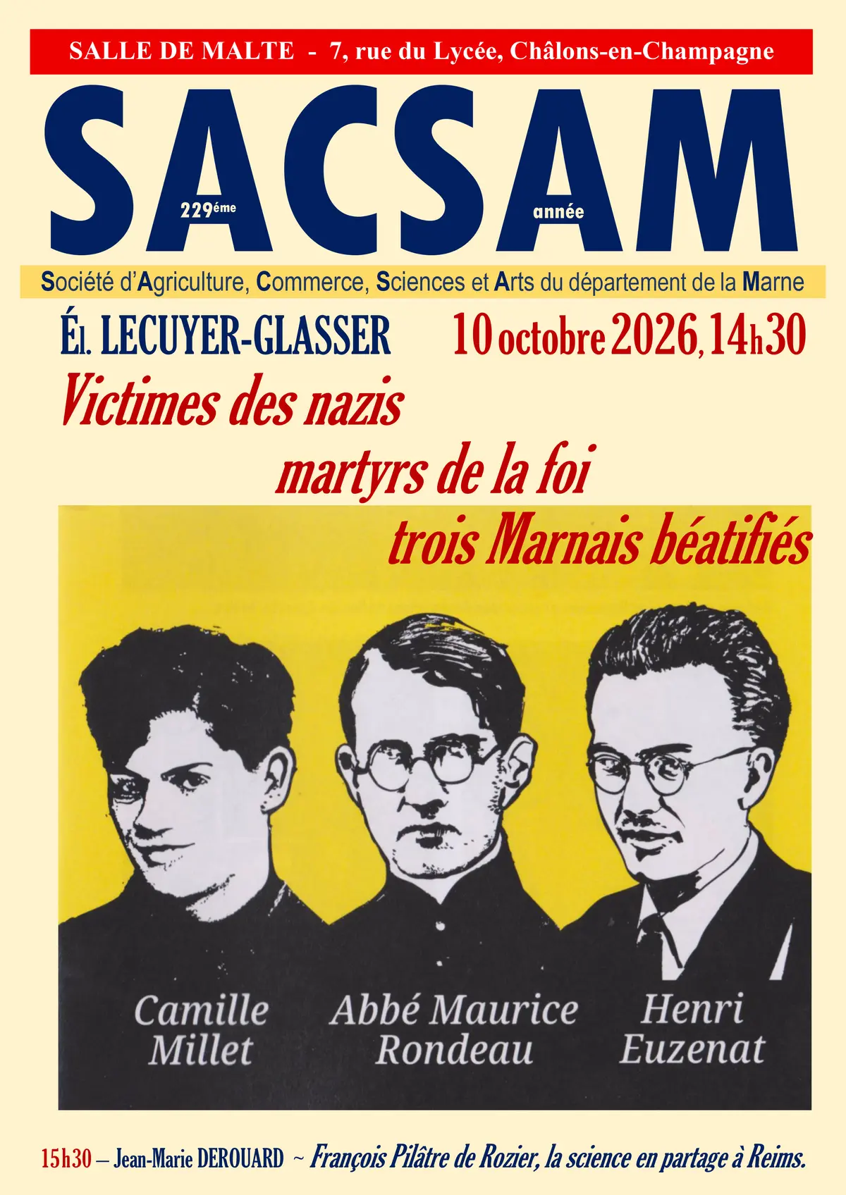 Conférence sur la Résistance et le STO à Châlons-en-Champagne : les oubliés de la Marne