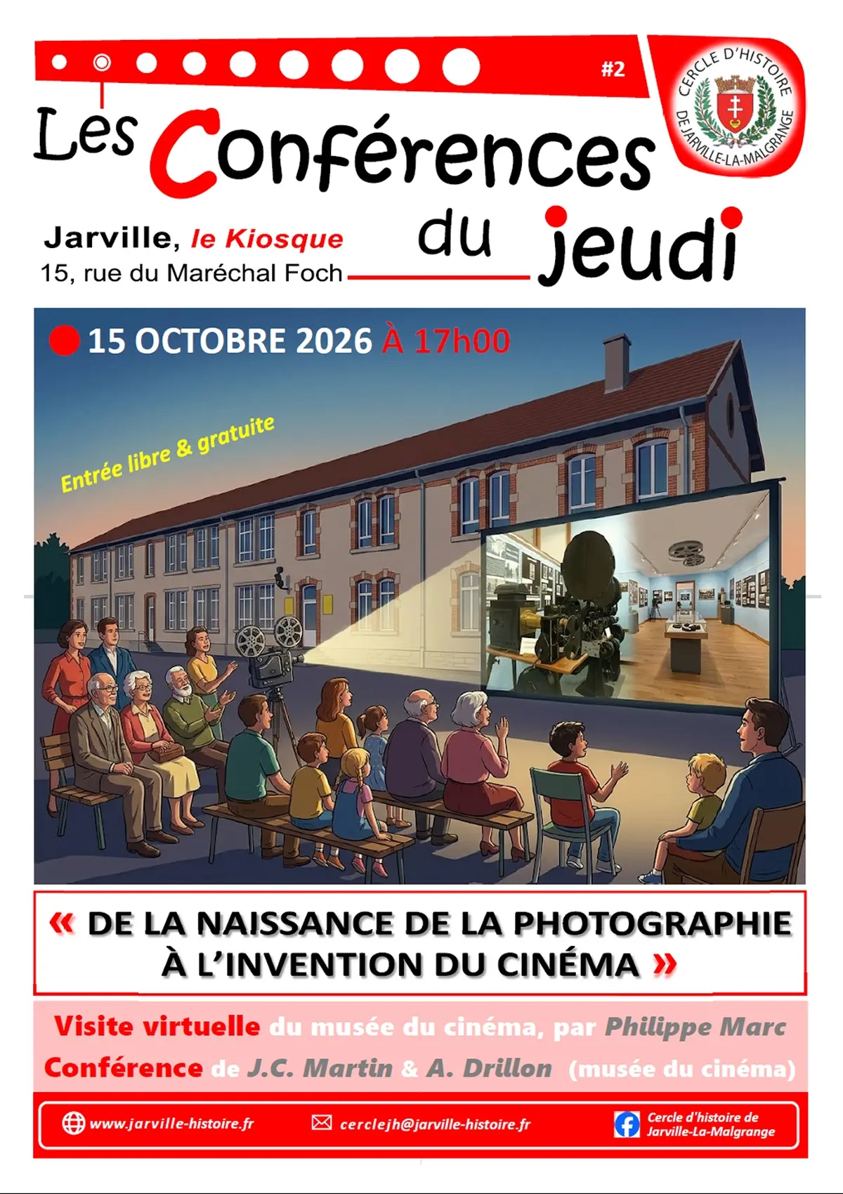 Conférence sur la naissance de la photographie et l'invention du cinéma au Kiosque de Jarville-la-Malgrange