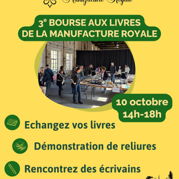 Bourse aux livres, dédicaces et reliures à la Manufacture Royale de Bains-les-Bains