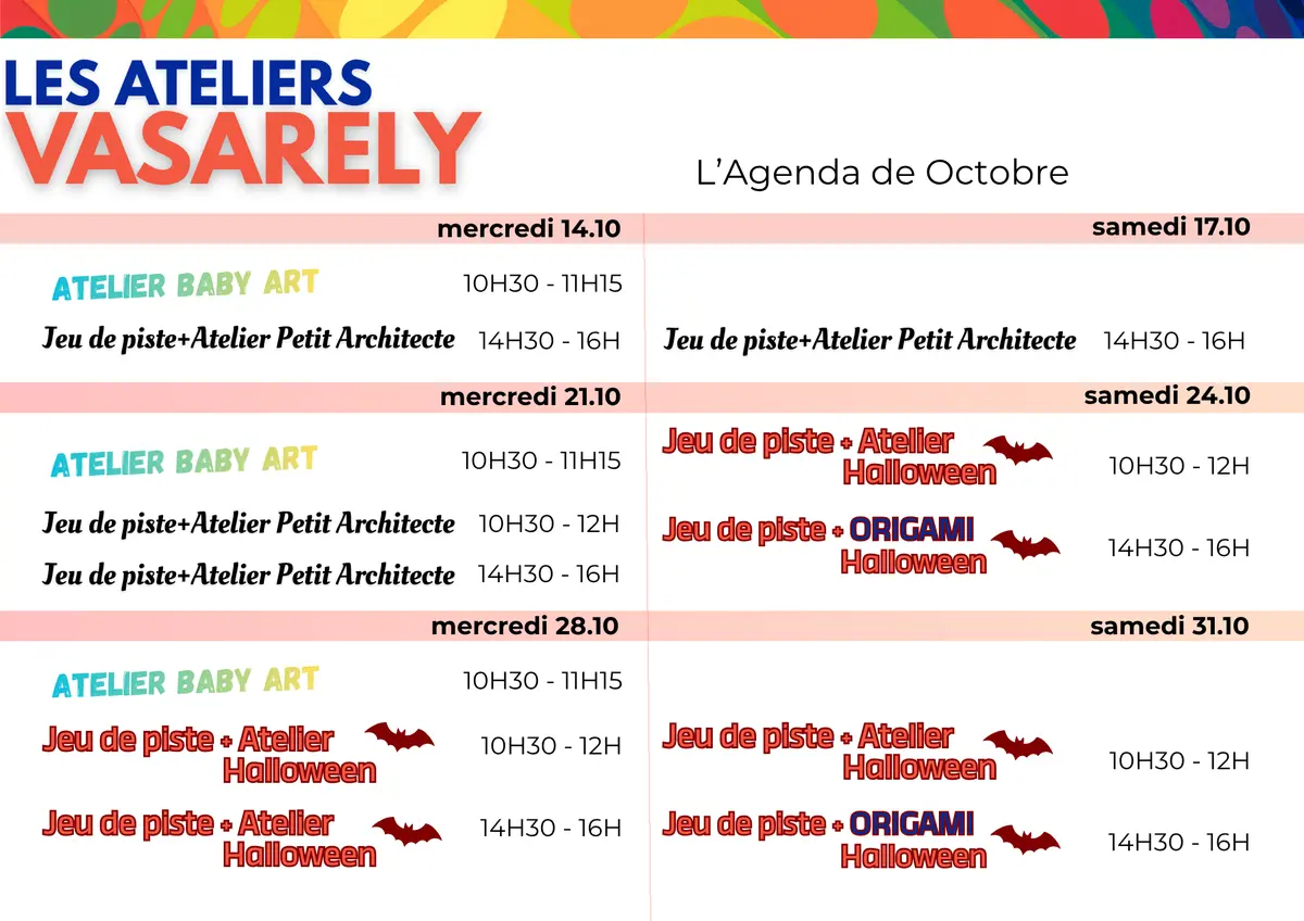Ateliers pour enfants à la Fondation Vasarely d'Aix-en-Provence