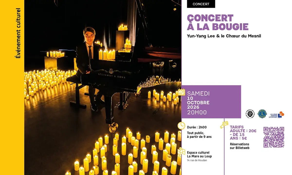 Concert à la bougie au Perray-en-Yvelines : piano et voix à la lueur des flammes