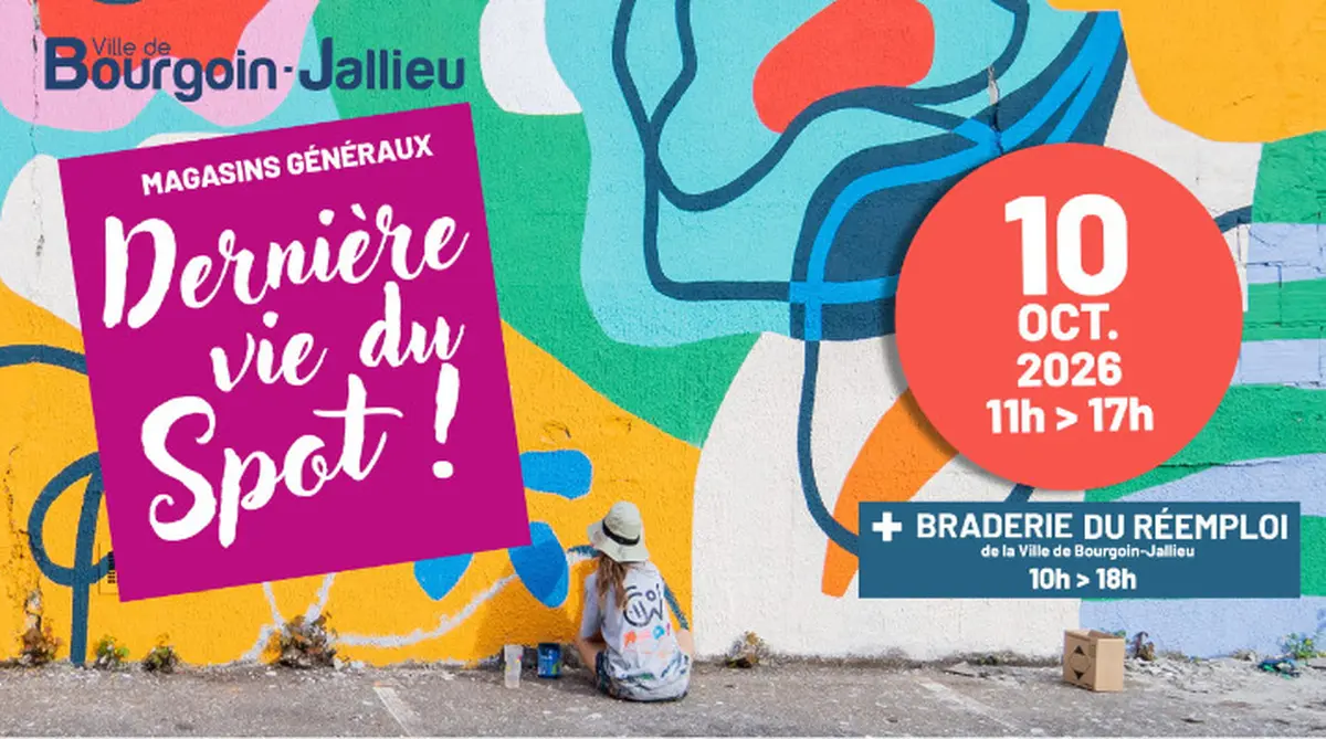 Derni&egrave;re vie du spot : street art et fresques murales aux Magasins g&eacute;n&eacute;raux de Bourgoin-Jallieu