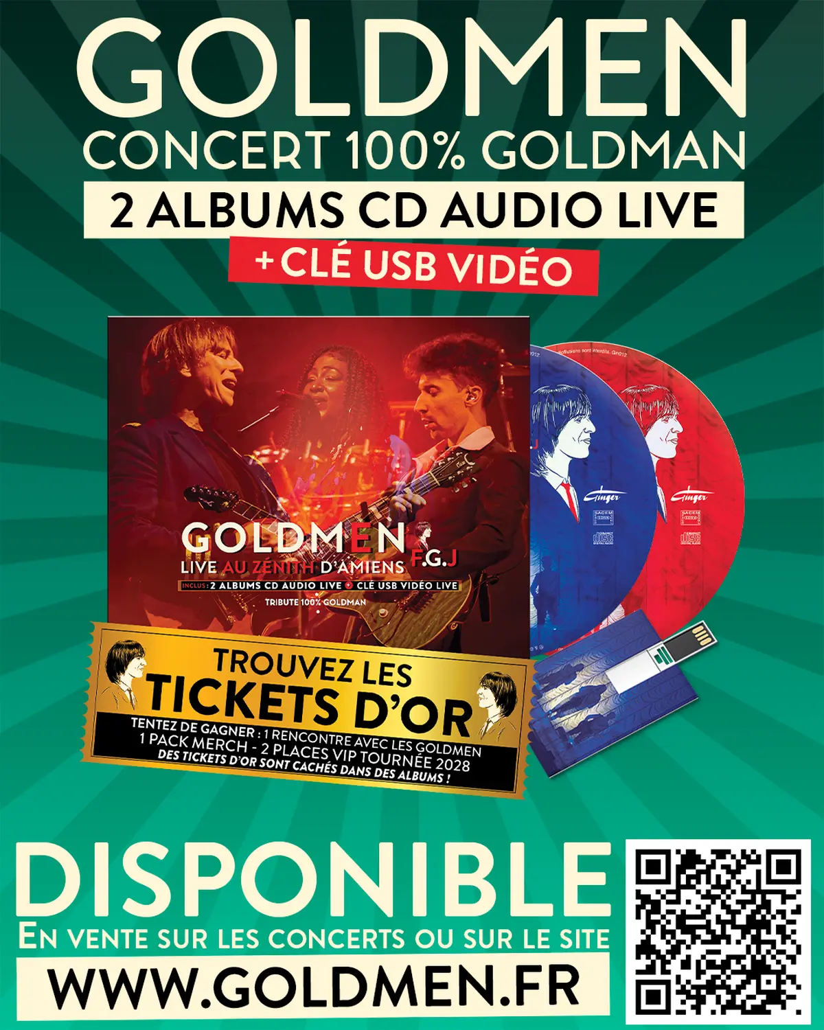Les Goldmen sortent un album live enregistré au Zénith d'Amiens