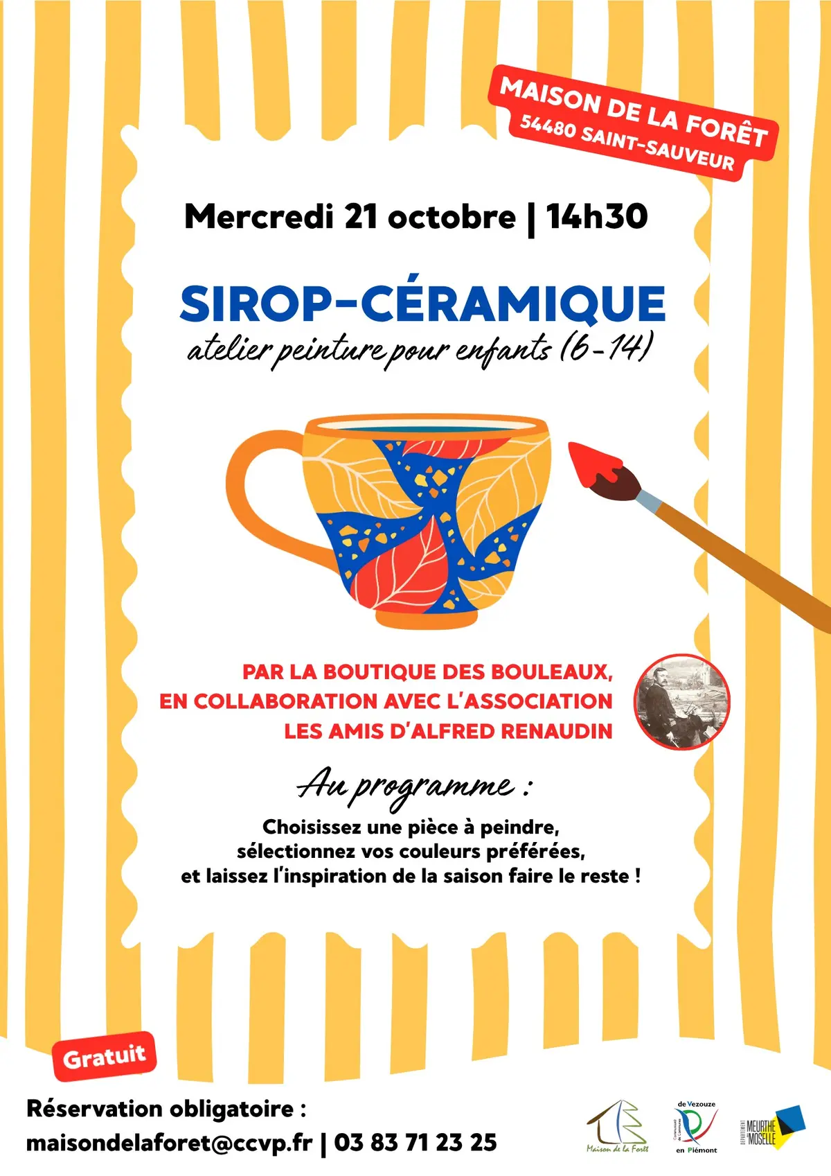 Atelier sirop-céramique pour enfants à Saint-Sauveur