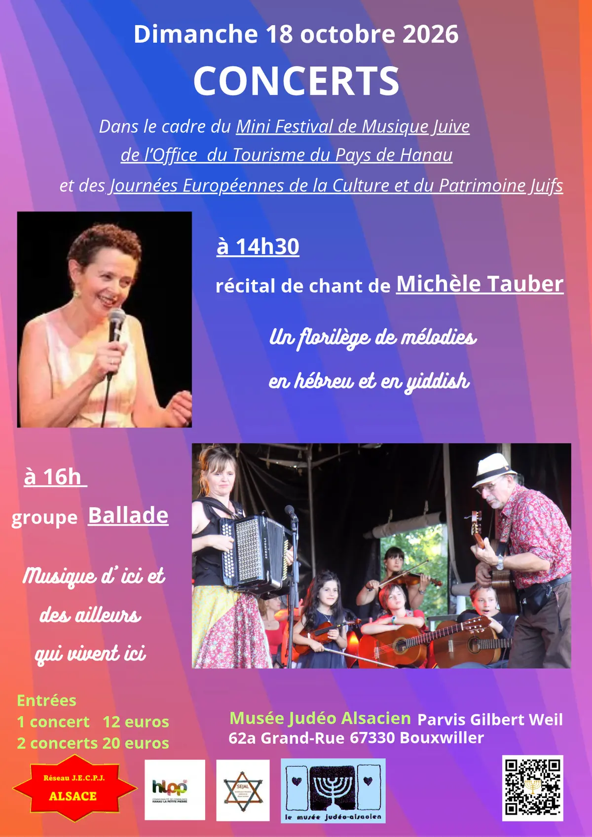 Concert du groupe Ballade à Bouxwiller : mélodies en hébreu et en yiddish