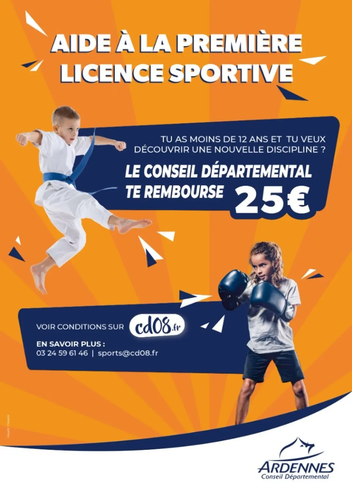 Aide à la première licence sportive pour les enfants dans les Ardennes