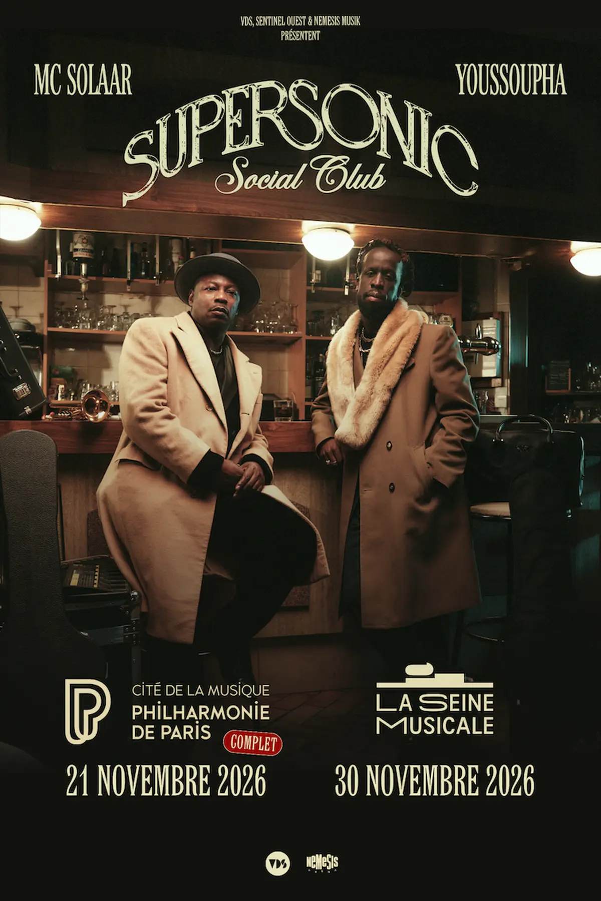 MC Solaar et Youssoupha en concert au Supersonic Social Club à Paris