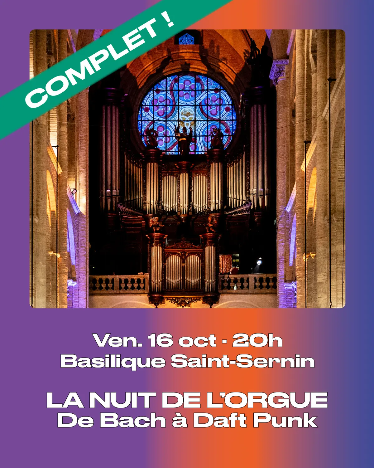 La Nuit de l'Orgue à la Basilique Saint-Sernin : de Bach à Daft Punk