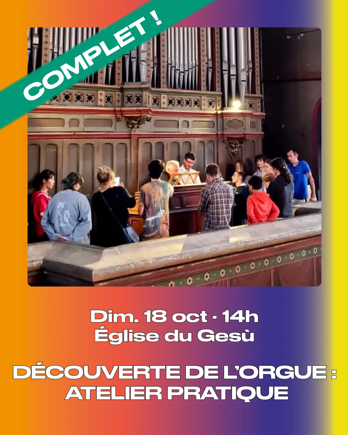 Atelier de découverte de l'orgue à l'église du Gesù de Toulouse