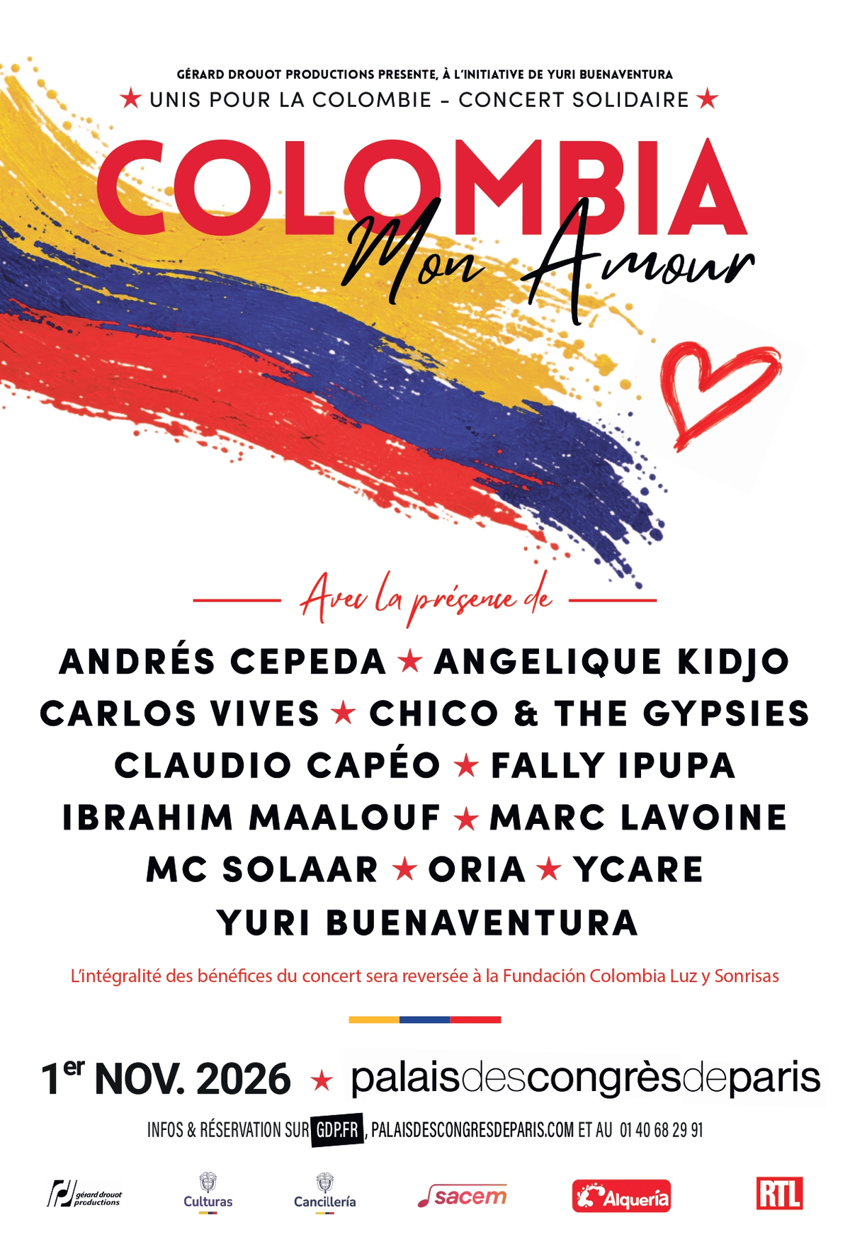 Colombia, Mon Amour : le concert solidaire au Palais des Congrès de Paris