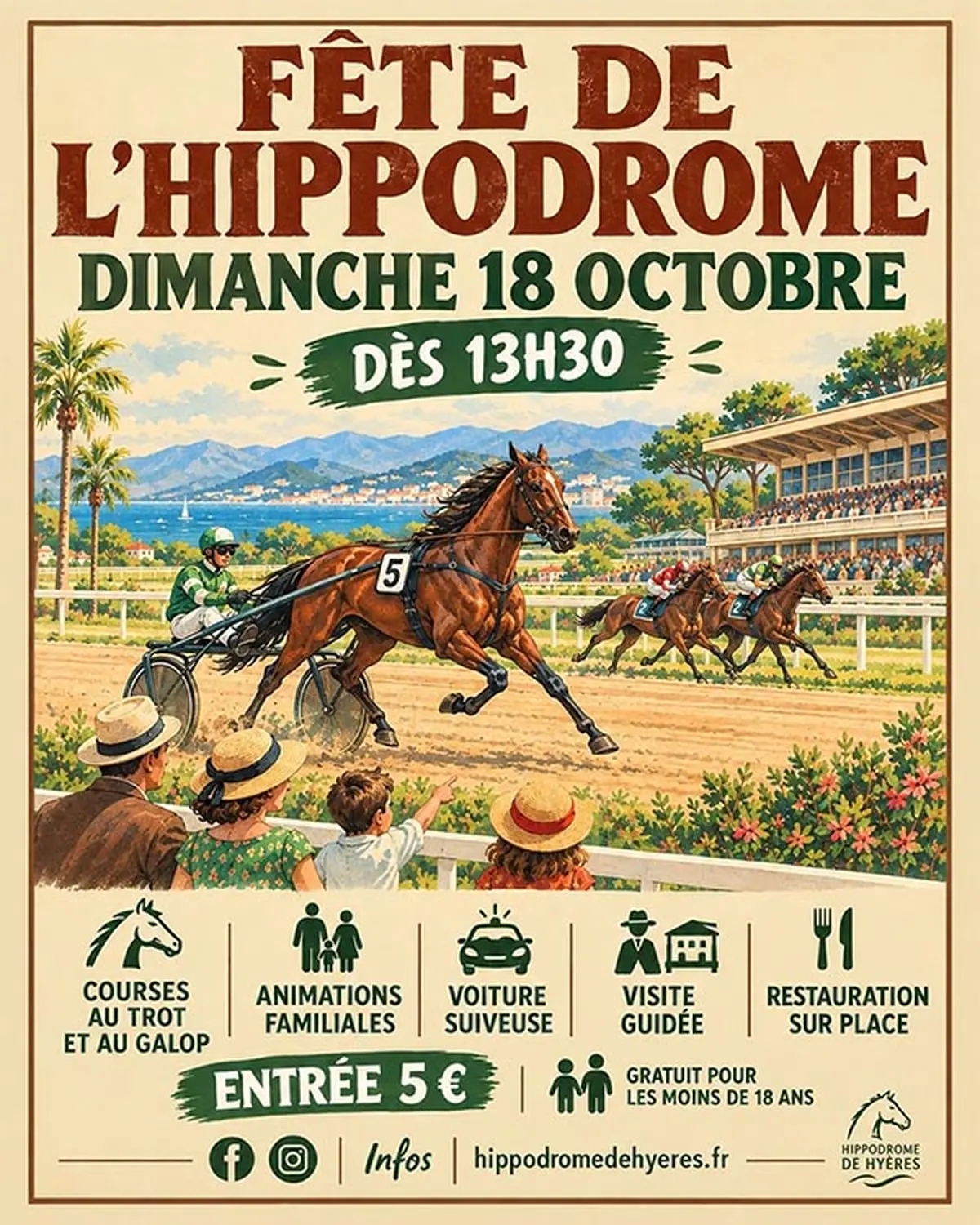 Courses de trot et animations à la Fête de l'hippodrome d'Hyères