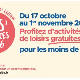 Le Pass' Vacances de la Toussaint à Marseille : activités gratuites pour les enfants