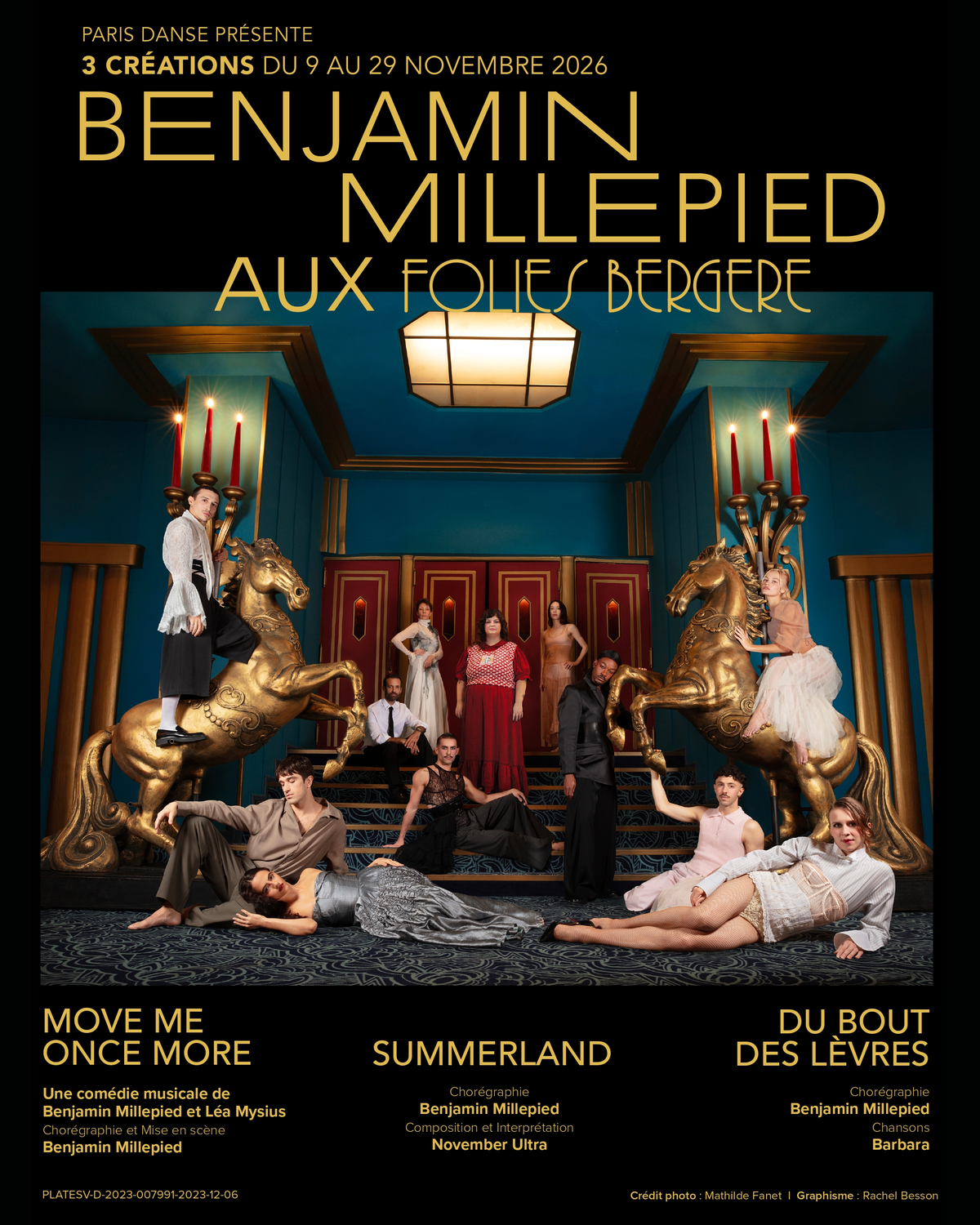 Benjamin Millepied en spectacle de danse aux Folies Bergère de Paris