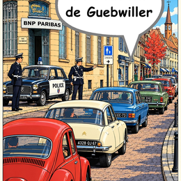 Le Bouchon de Guebwiller : rassemblement de véhicules anciens dans les rues de la ville