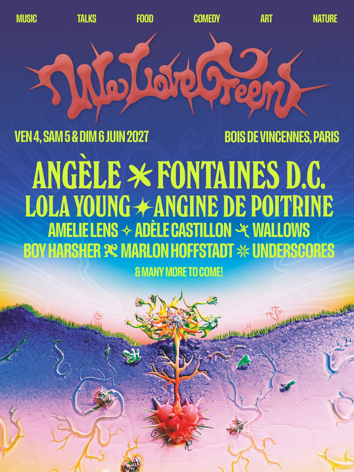 We Love Green au Bois de Vincennes : les premiers artistes du festival 2027 sont annoncés