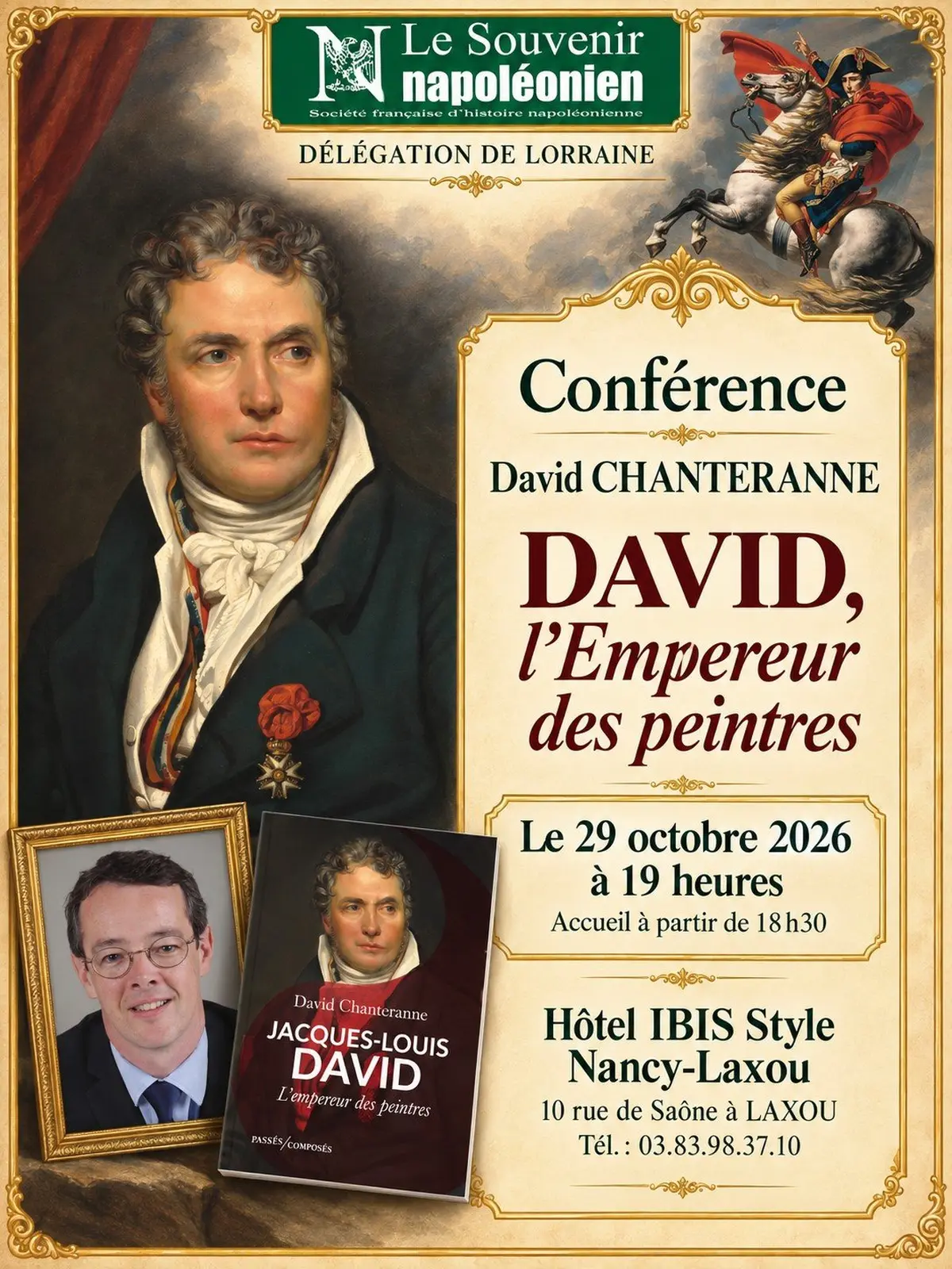 Conférence du Souvenir Napoléonien à Laxou : Jacques-Louis David, l'Empereur des peintres