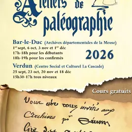 Atelier de paléographie aux Archives départementales de la Meuse à Bar-le-Duc