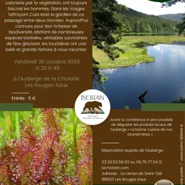 Conférence sur les tourbières vosgiennes à l'Auberge de la Cholotte