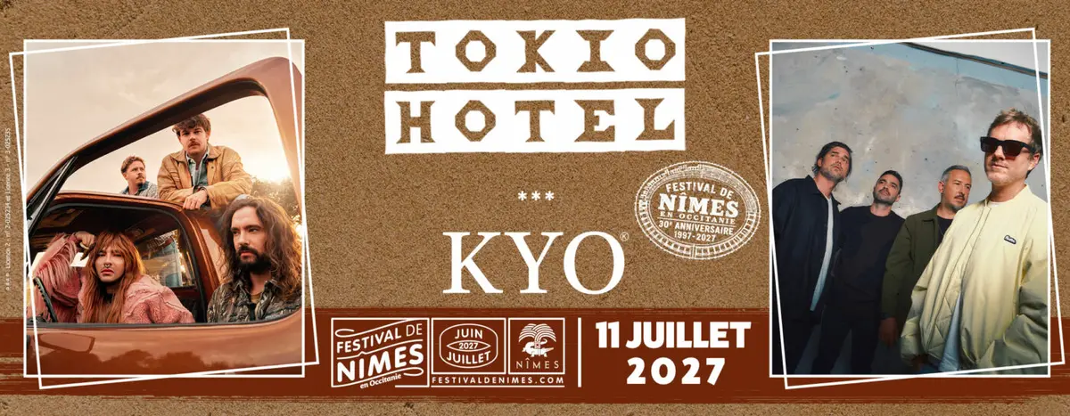 Tokio Hotel et Kyo en concert aux Arènes de Nîmes pour le Festival de Nîmes