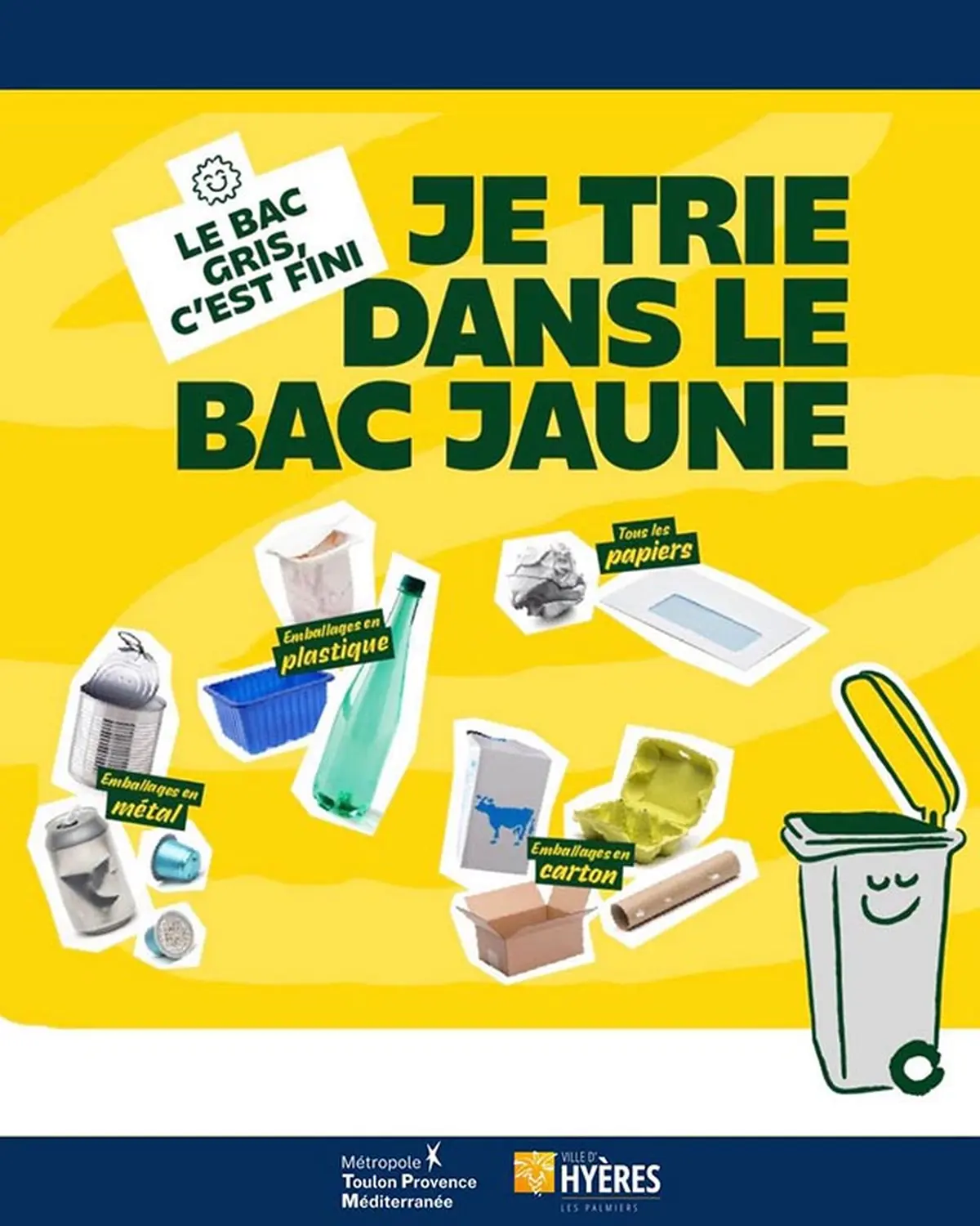 Le tri sélectif à Hyères : tout dans le bac jaune dès novembre