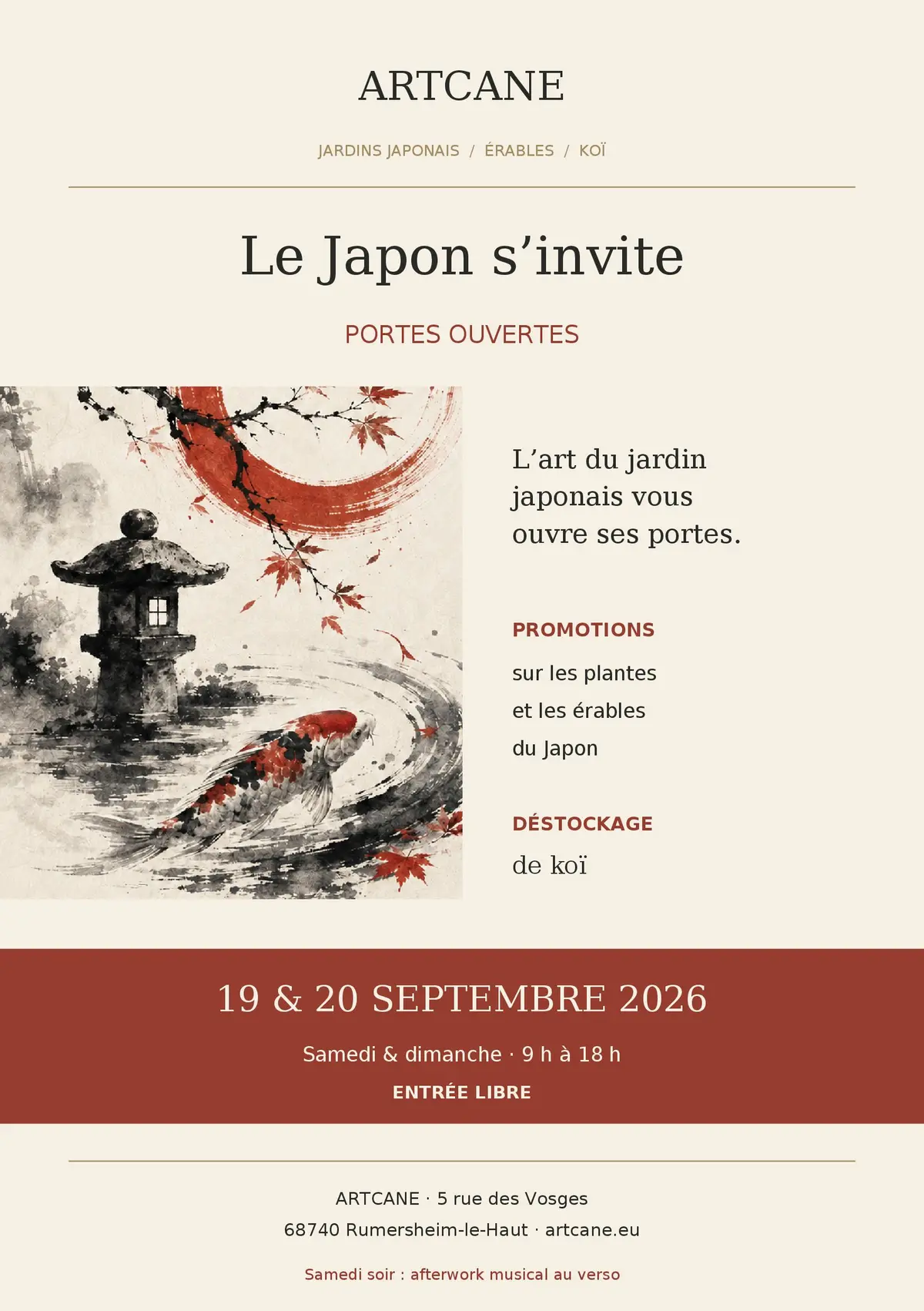 Portes ouvertes du19 et 20 septembre 2026