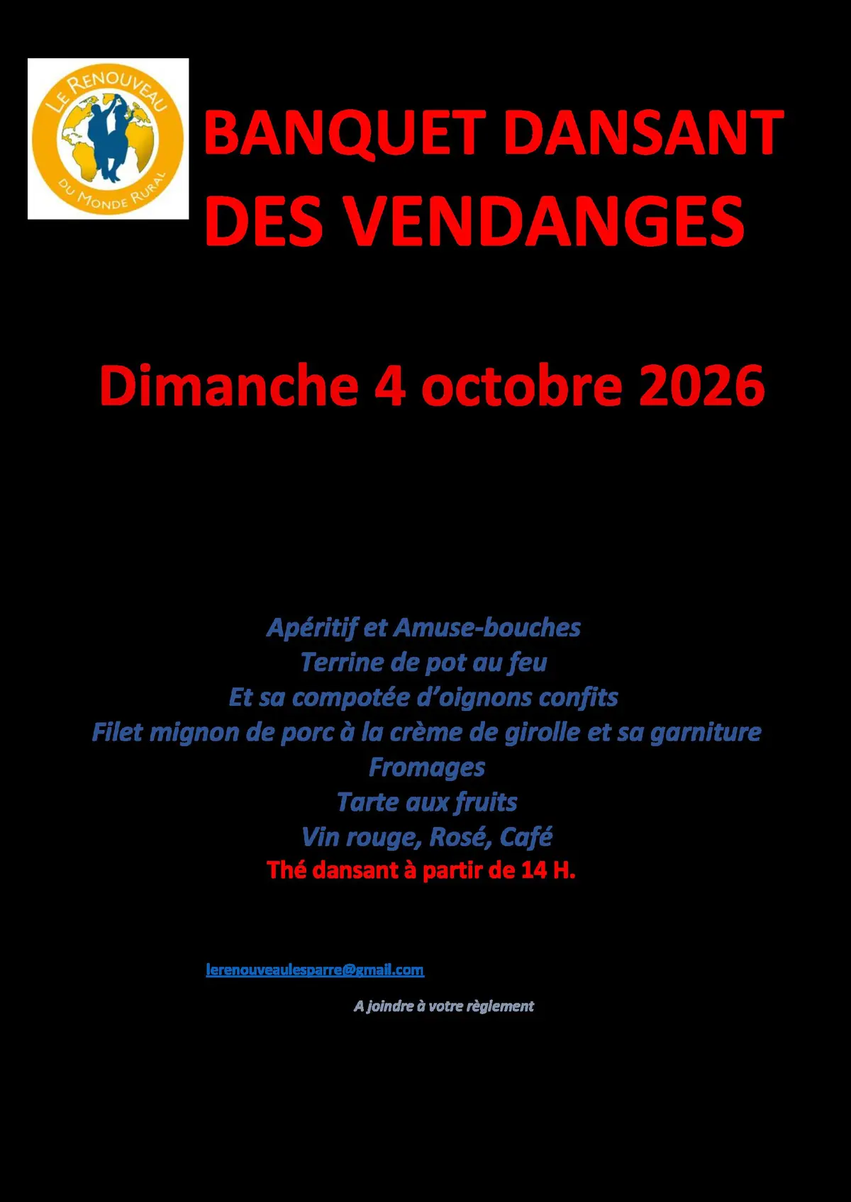 Banquet dansant des vendanges