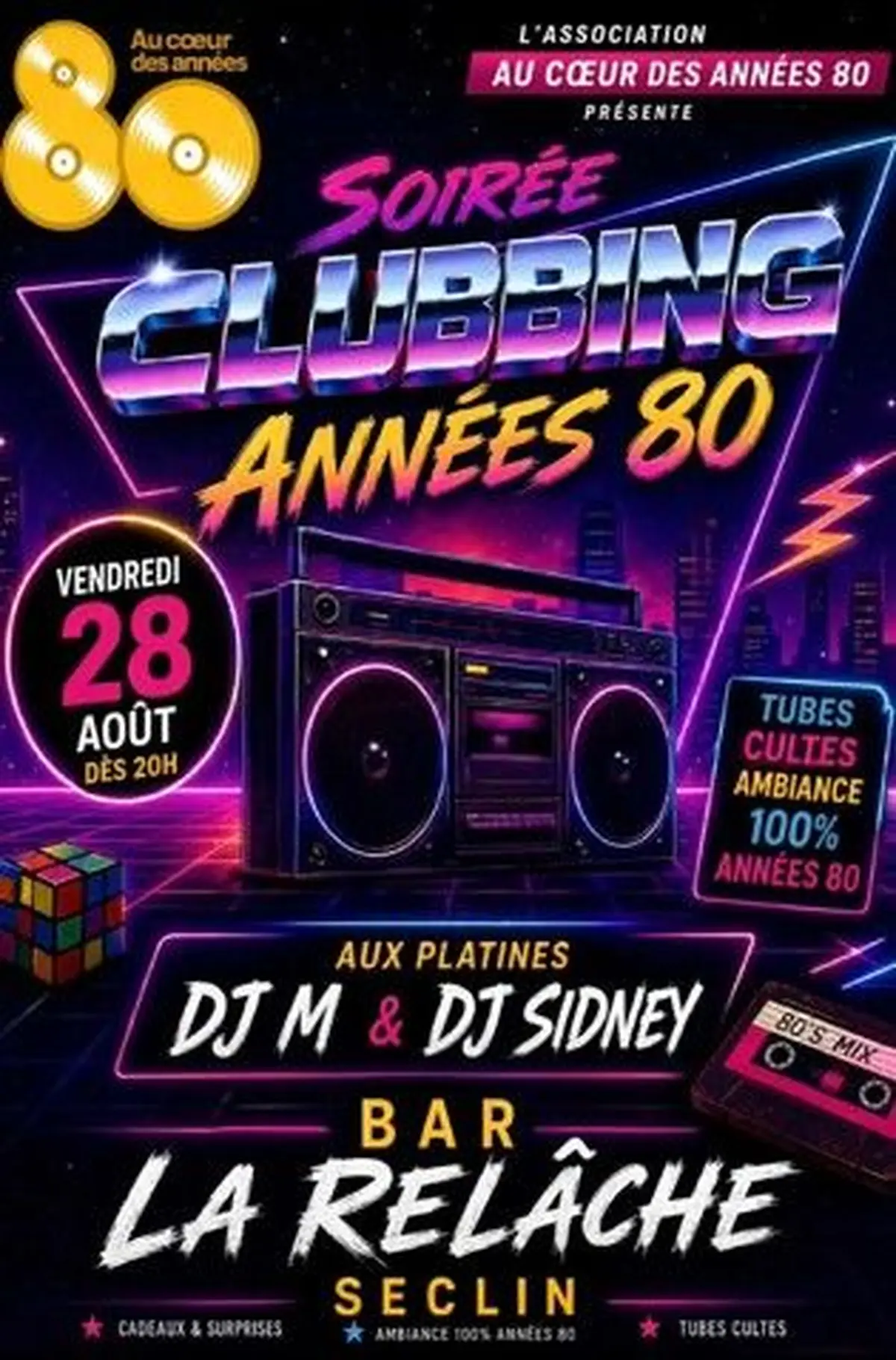 Soirée Clubbing Au Coeur des Années 80