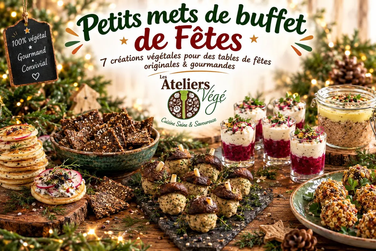 Cours de cuisine végétale Petits mets de buffet de Fêtes