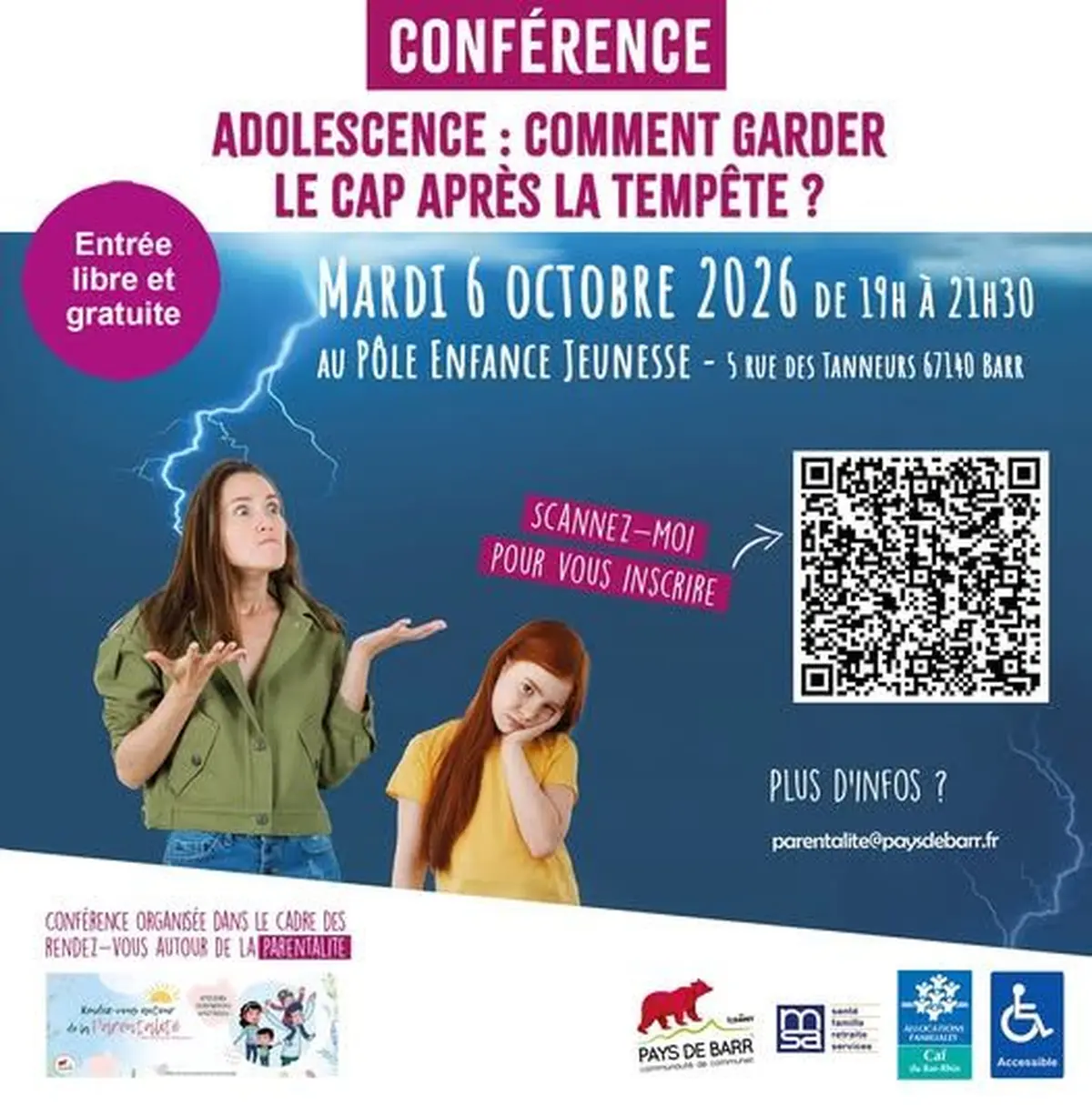 Conférence : Adolescence : comment garder le cap après la tempête ?