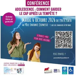 Conférence : Adolescence : comment garder le cap après la tempête ?