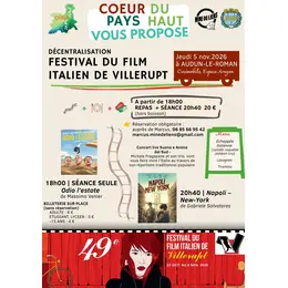Décentralisation du Festival du Film Italien à Audun-le-Roman