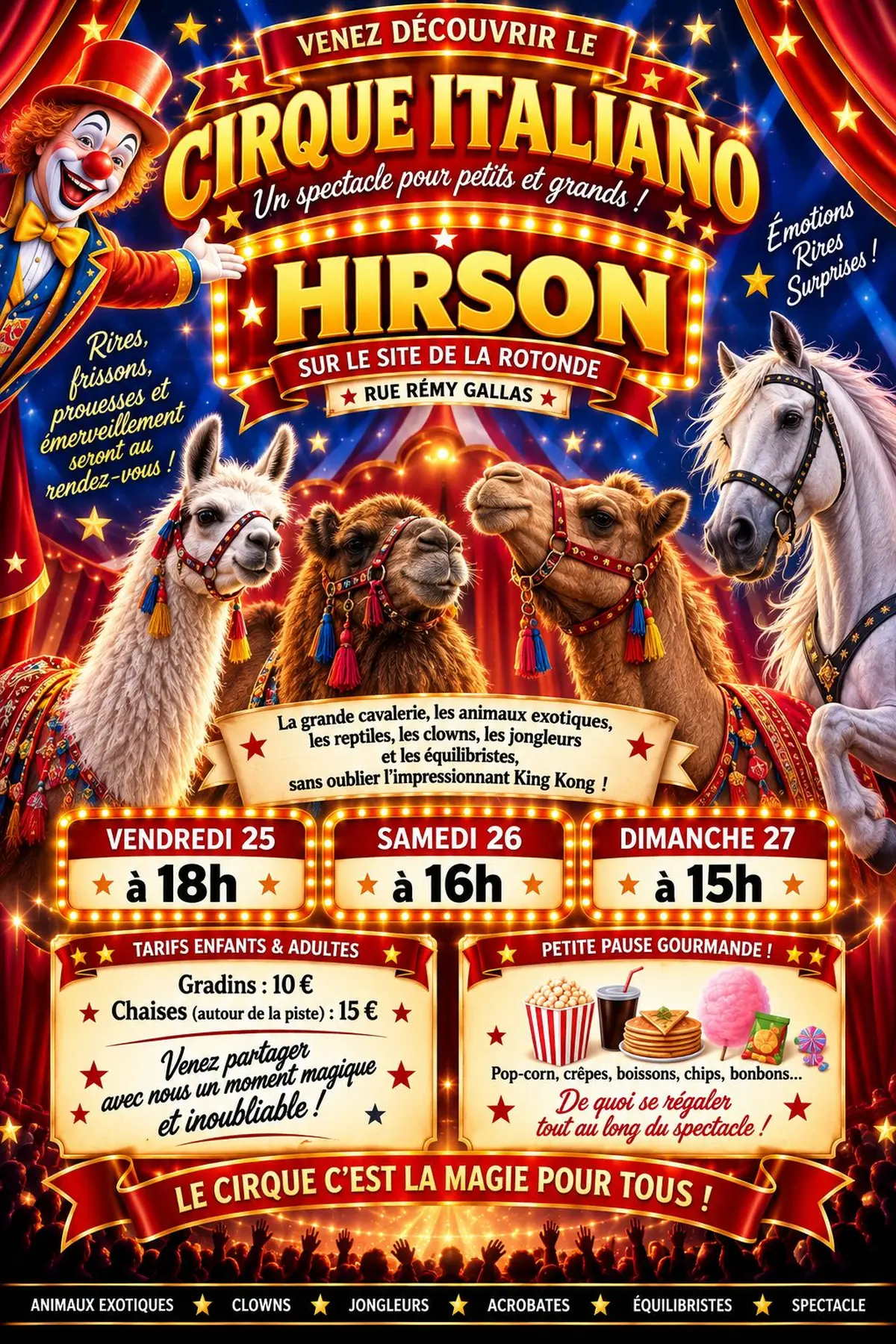 Spectacle du Cirque Italiano à Hirson