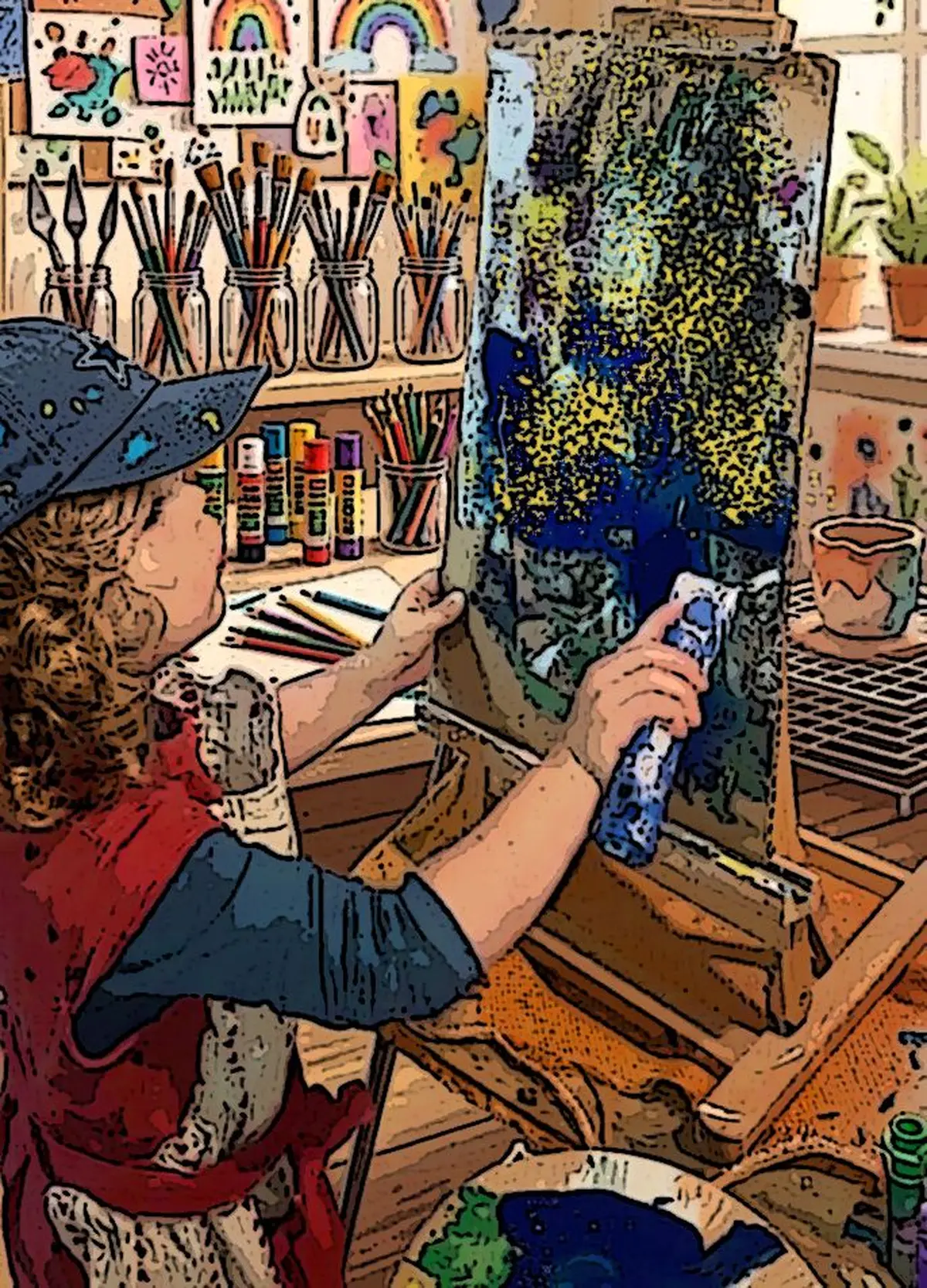 Activité arts plastiques enfants à l'AFI 