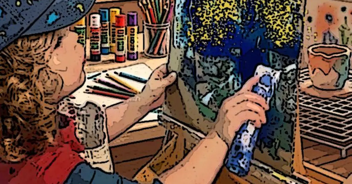 Activité arts plastiques enfants à l'AFI