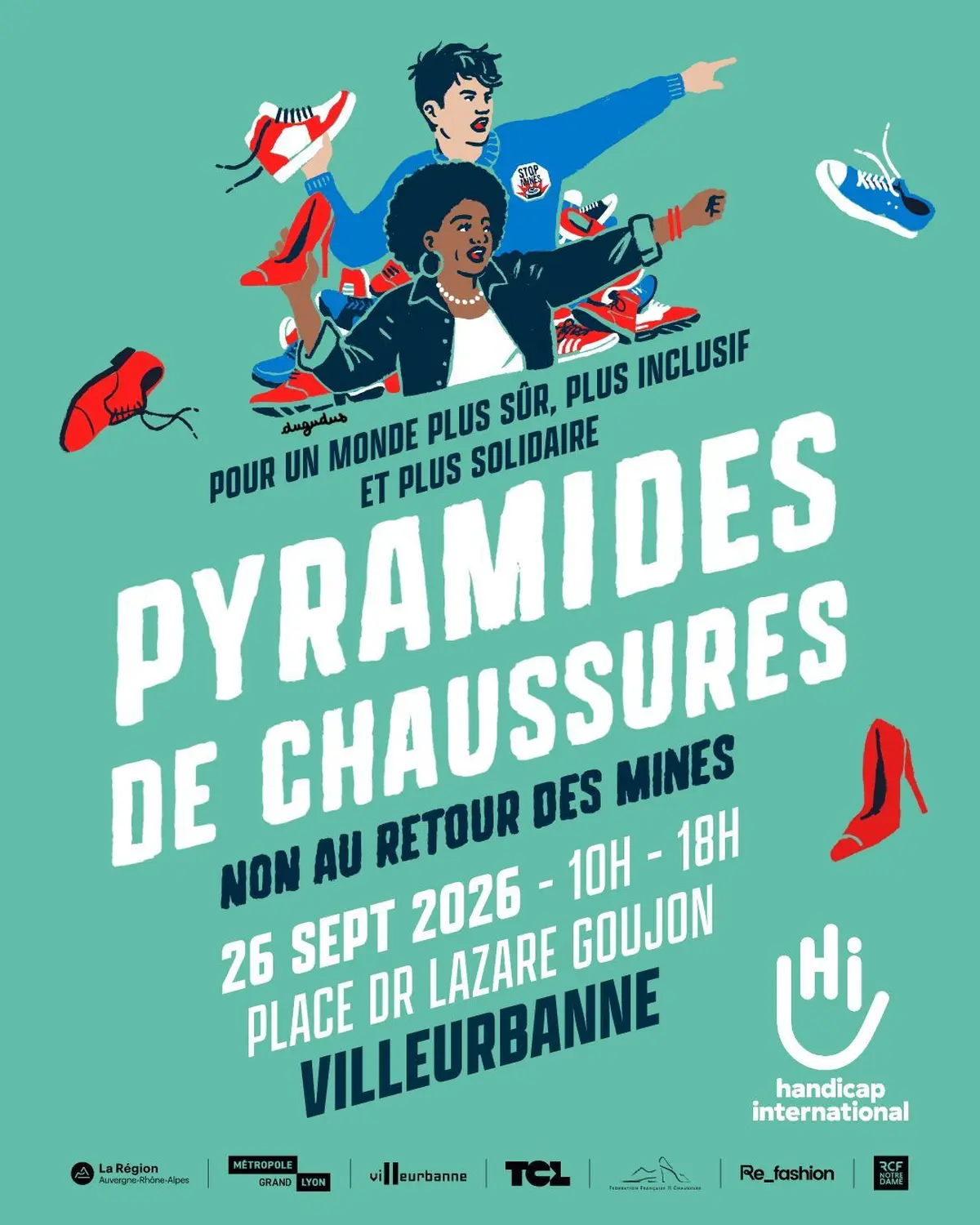 Pyramides de chaussures 2026 de Handicap International