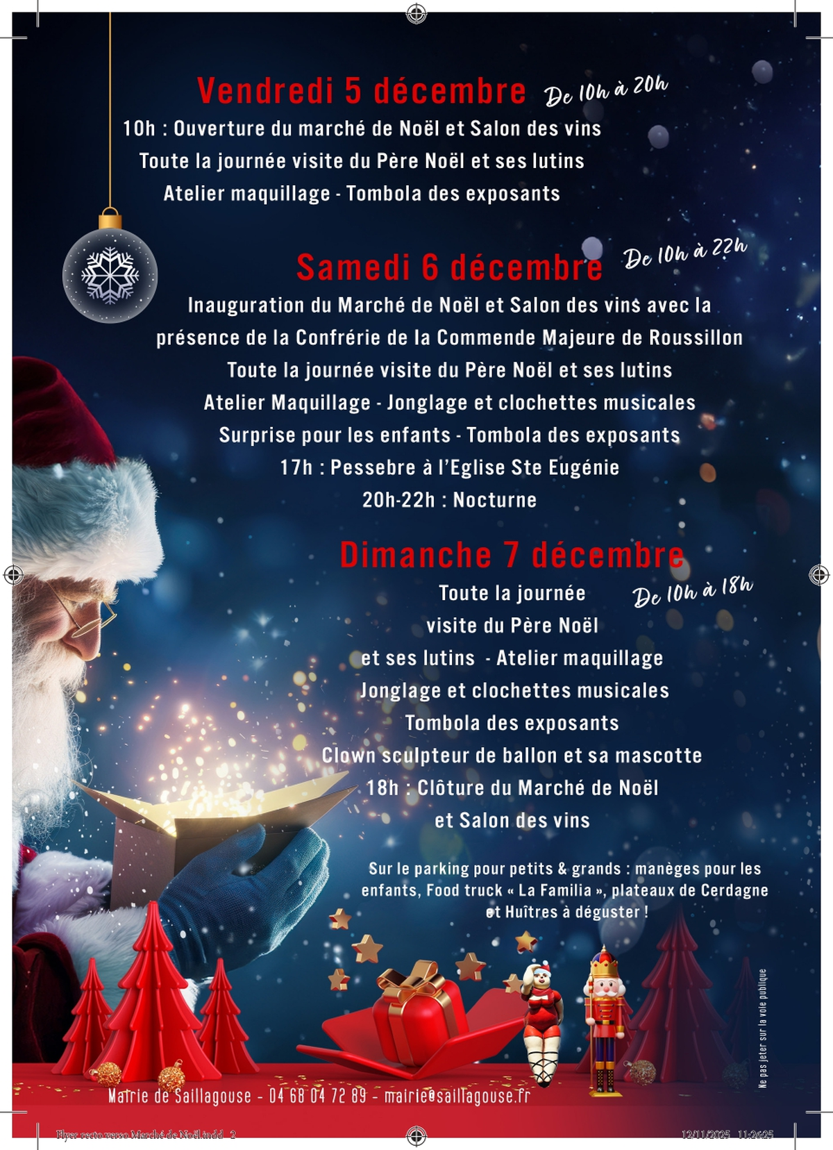 24e Marché De Noël Et Salon Du Vin - Saillagouse