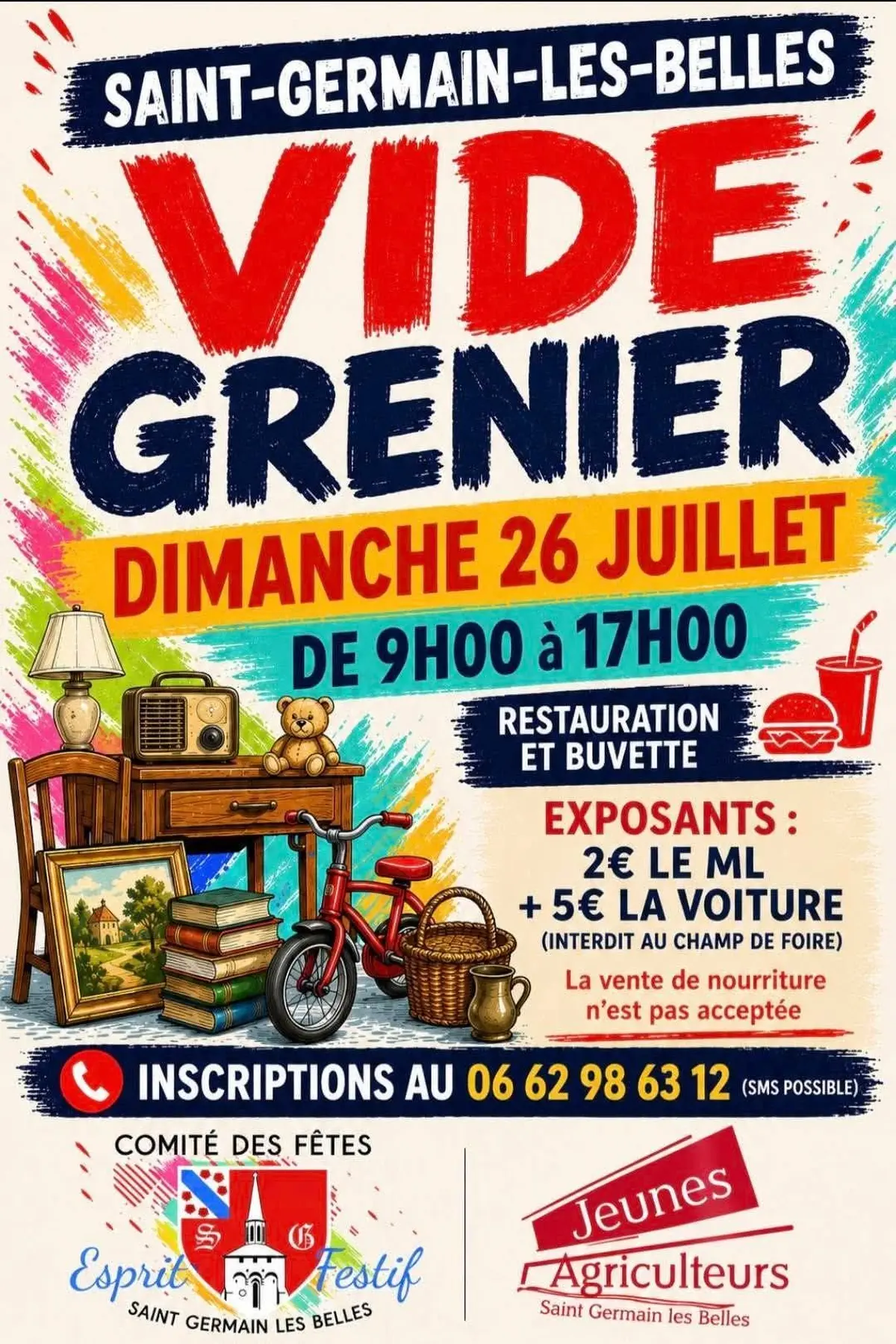 Vide-grenier à Saint-Germain-les-Belles   
