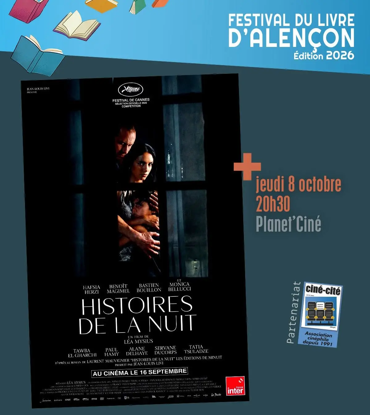 Soirée cinéma - Festival du Livre d'Alençon