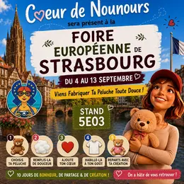 Viens Fabriquer ta peluche à la Foire Européenne de Strasbourg - Stand 5E023