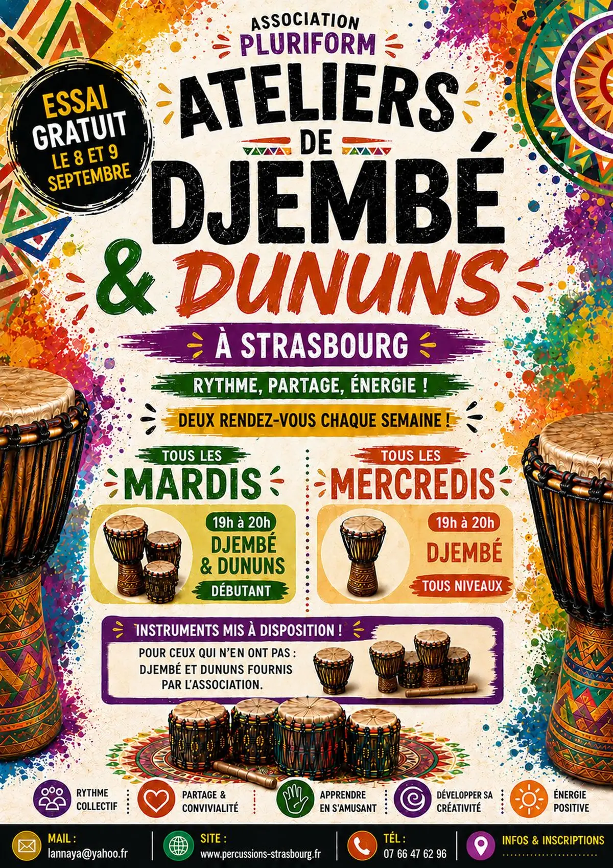 Atelier de djembé & dununs débutant 