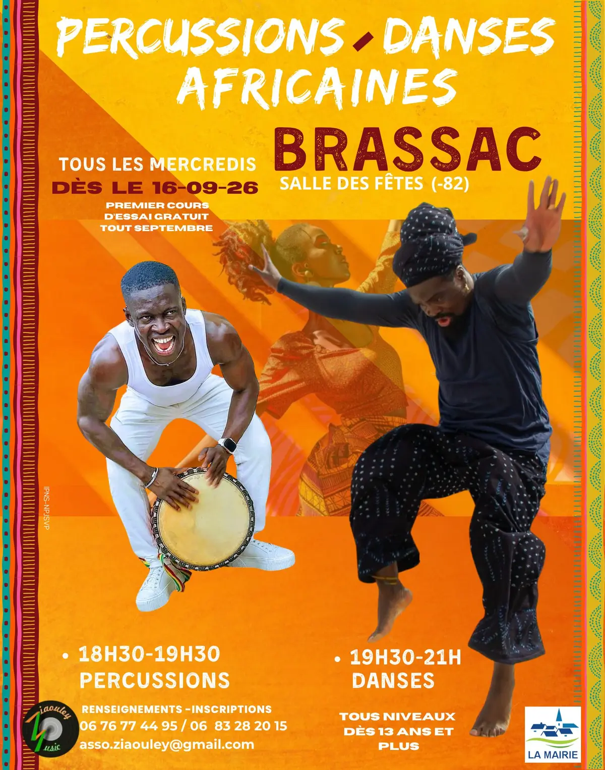 Cours de percussions et danses Africaines
